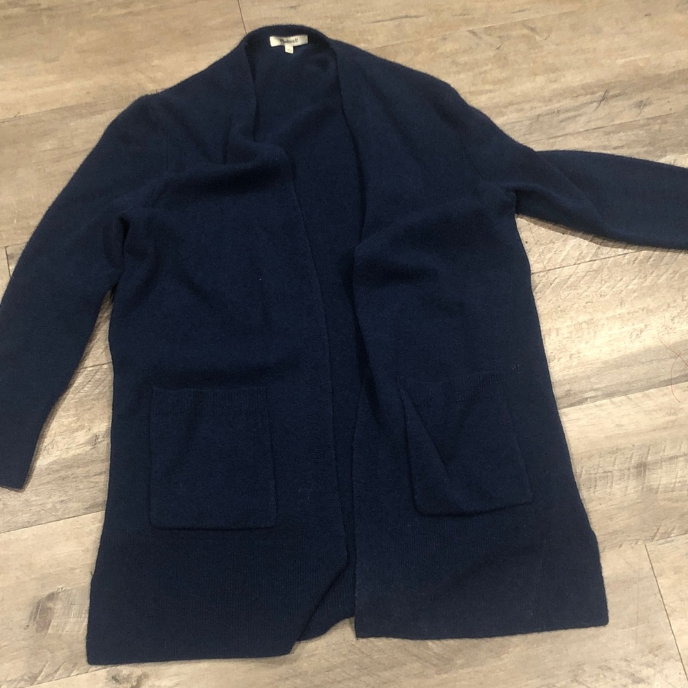 Madewell Deep Blue Open Cardigan